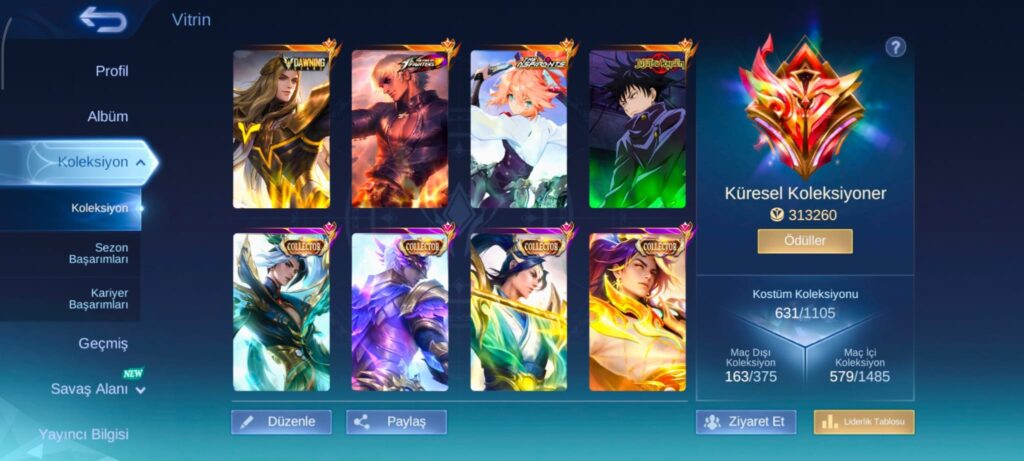 Satılık Mobile Legends Hesapları